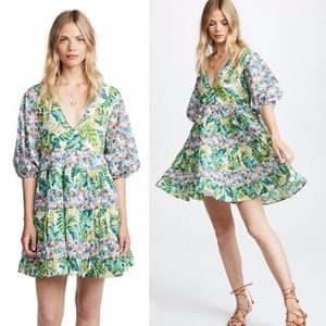 All Things Mochi Liona Mini Dress Tropical Floral Large
